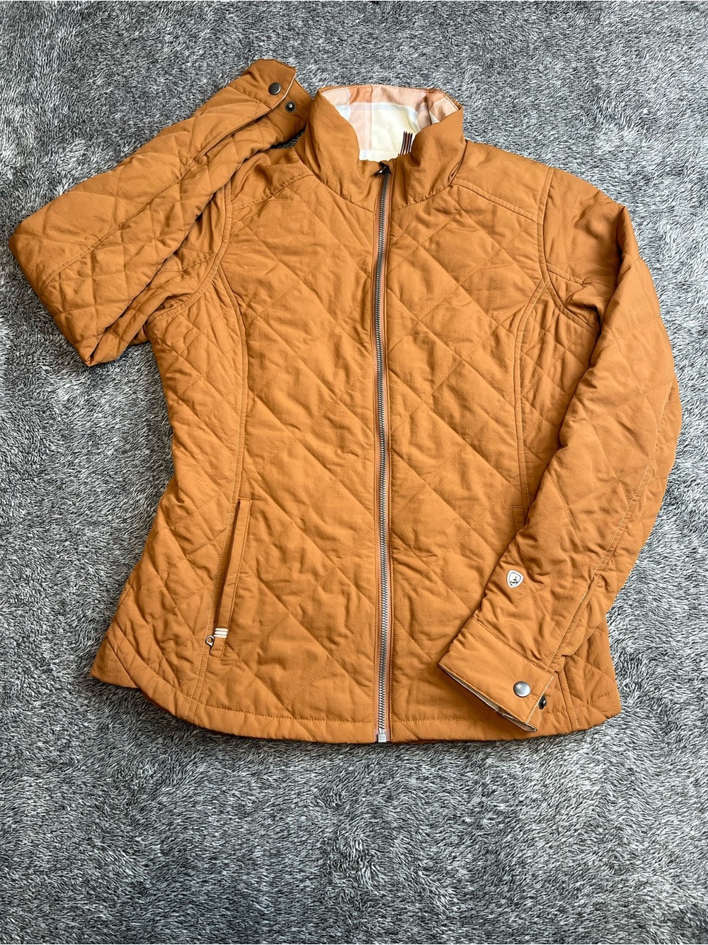 KÜHL Stunnr Insulated Jacket Brown Quilted Plaid Lined S